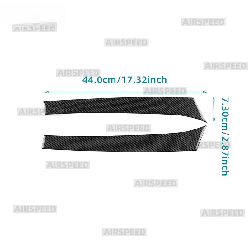 For Q4 e-tron 2021-2025 Real Soft Carbon Fiber Sticker LHD RHD Car Front Rear Door Trim Strip Sticker Panel.