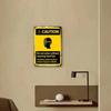 Hard Hat Required Safety Sign 8x12 Inch Industrial Construction Site Notice Rustproof Tin Metal Plaque With Pre Drilled Holes