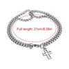 Minimalistisches Stahlkreuz-Armband für Herren Anlaufgeschützter Schmuck Komfortabler Fit Zubehör