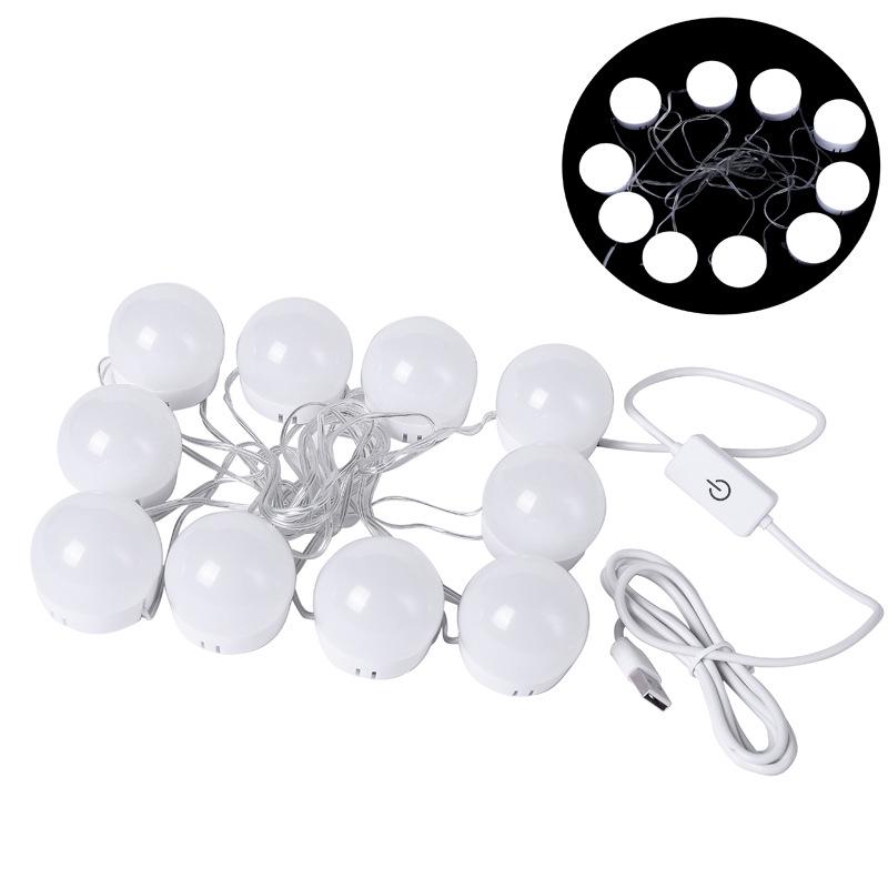 USB-Enabled LED Beauty Mirror Bulb with Three-Color Dimming