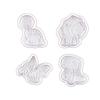 4Pcs/Set Dinosaur Cookie Plunger Cutter Cartoon Baking Mould Cookie Stamp Biscuit Mold Animal Shape Cookie Cutters Baking Tools
