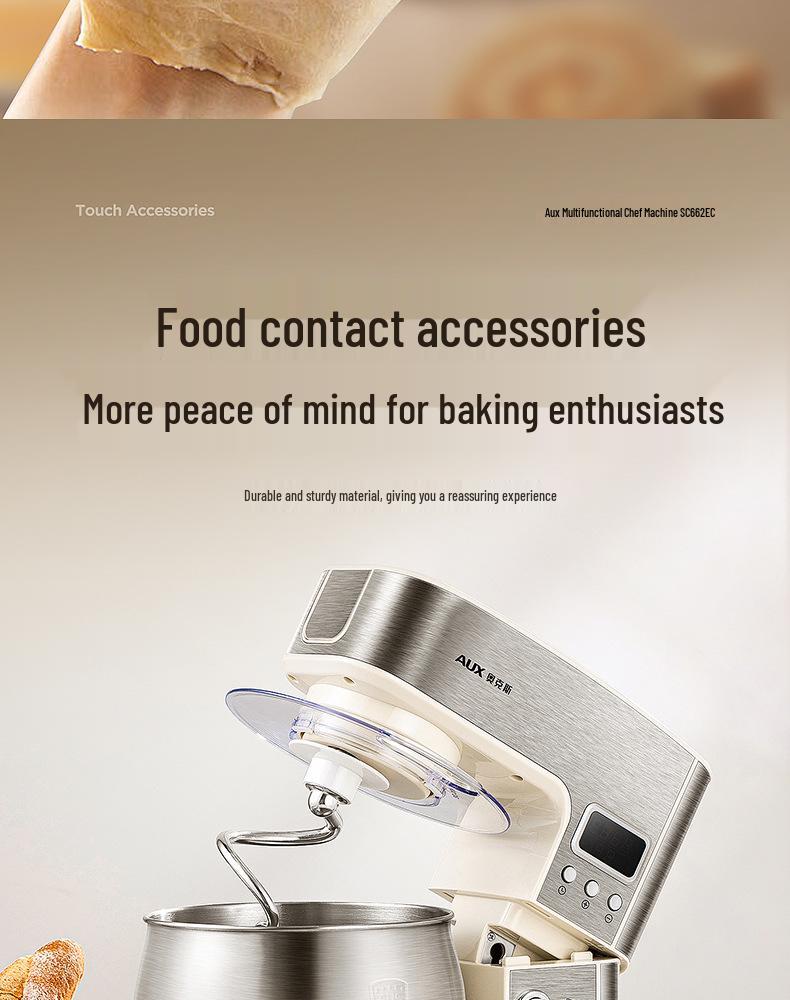 Oakes Multifunctional Chef Machine: Automatic Dough Mixer, Whipping, Kneading, Slicing, Juicing, and Extruding.