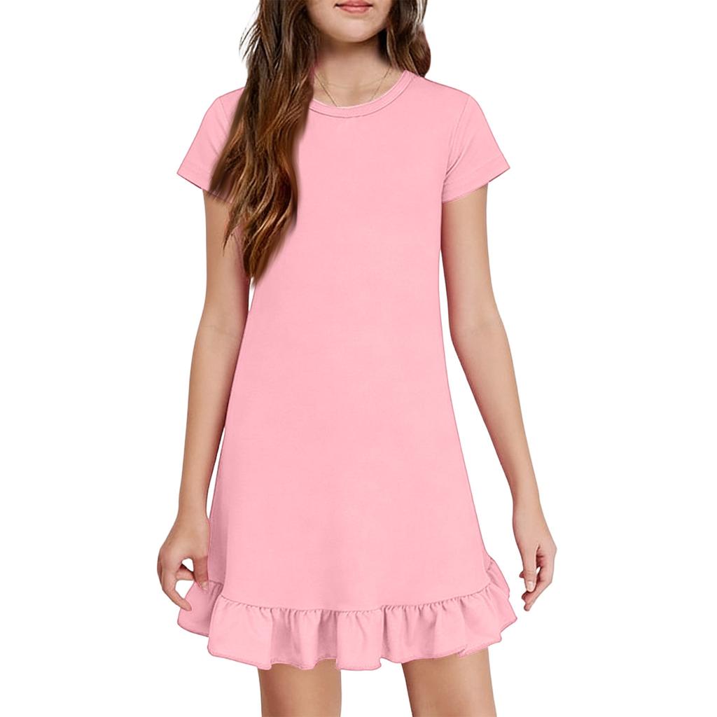 Girls' Pocket Dress - Short Sleeve Loungewear
