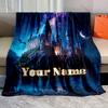 Personalization Custom Name Blanket Magic Academy Printing Suitable for Sofa, Bed, Travel, Camping, Car, Chair and Bed for Gifts