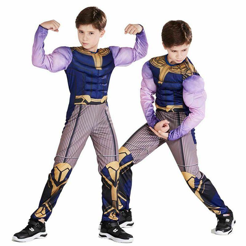 Avengers 4 Endgame Thanos Tuta Costume da Ragazzo Con Squisita Fattura e Vestibilità Confortevole