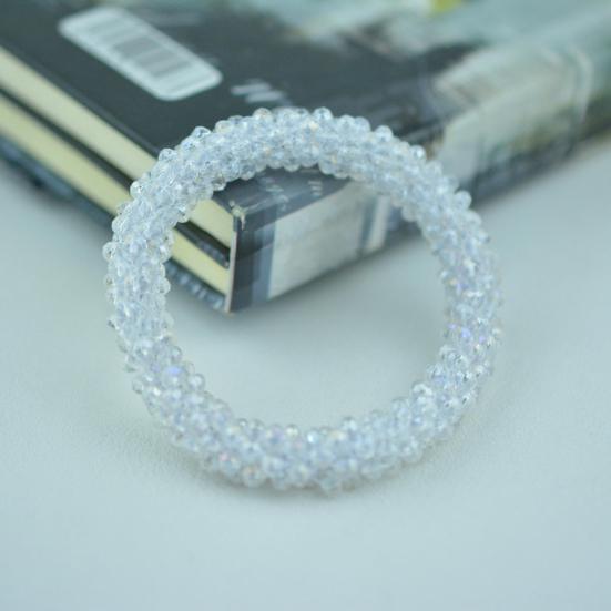 Bracciale elastico con strass lucido, braccialetto, corda per capelli, fascia per capelli, Nepal, gioielli da donna