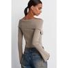 Fashion Women's Cardigan Spring Autumn Sexy Collar Zip Patchwork Vintage Sweaters New Chic Streetwear Female Jumpers