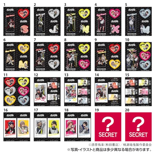 Takara Tomy Arts Togen Anki Character Stickers Vol. 2 Strawberry Flavored Gum/Candy Toy [Box Set of 20]