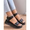 New Large-sized Solid-colored Thick-soled Sandals