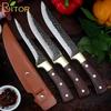 3pcs Forged Sharp Butcher Knife Boning Knife Slicing Knife with Knife Cover Multifunctional Kitchen Knife Set
