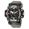 SMAEL Men's Tactical Military Watch, Dual Display Analog Digital, Luminous, Waterproof, Alloy Case, Outdoor Sport