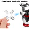 Double-Sided Grinding Cross Blade with Square Hole, Meat Grinder Replacement Blade, Stainless Steel Cutter for Electric Meat