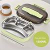 Nerezový izolovaný svačinový box 304 pro dospělé a studenty, 4/5 přihrádek, vhodný do mikrovlnné trouby, růžová a modrá varianta pro práci a výlety