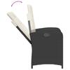 Vidaxl 5-Cz. Garden Furniture Set With Cushions, Black, Poly Rattan