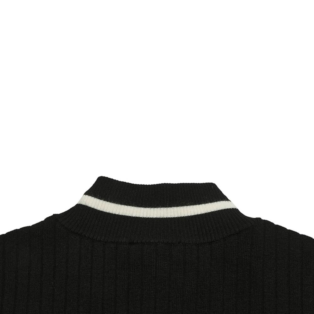 Fila Fashionable Minimalist Design Casual Warm Fitted Knit Sweater Women Sweater Black F11W542401FBK