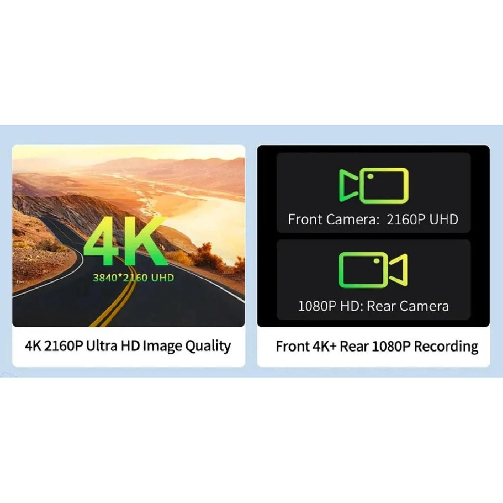 DVR de Coche de 10.26 Pulgadas 4K 3840*2160P Carplay Android-Auto Cámara de Salpicadero Cabina GPS 5G WIFI FM BT Cámara de Doble Lente Dashcam Grabación de Conducción