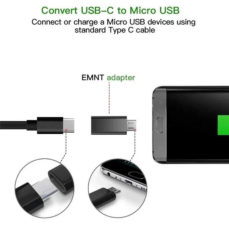 1-10Pcs USB Type C Male To Micro USB Female Adapter Connector Type-C Micro USB Charger Adaptor for Xiaomi Redmi Huawei Converter