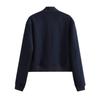 2023 Spring European & American Y2K Stand-up Collar Double Pocket Solid Motorcycle Bomber Jacket