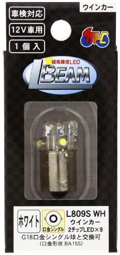 

M&H Matsushima LED L-Beam Turn Signal White 2-Chip LED x 9 12V Single Base G18 L809SWH