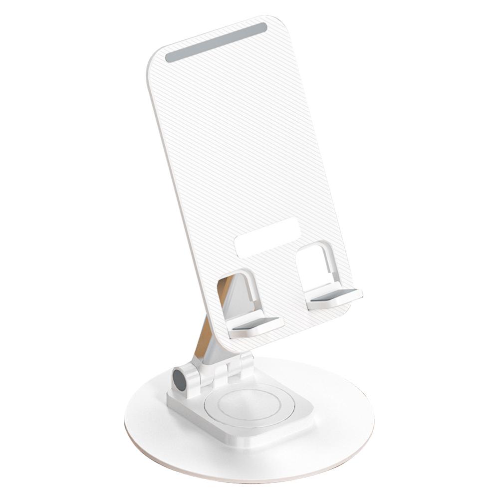 T9 Desktop Phone Stand Folding 360° Rotating Tablet Holder for Live Streaming,Online Teaching
