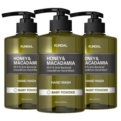 Honey & Macadamia Clean & Pure Hand Wash Baby Powder, 258ml, 3 Units