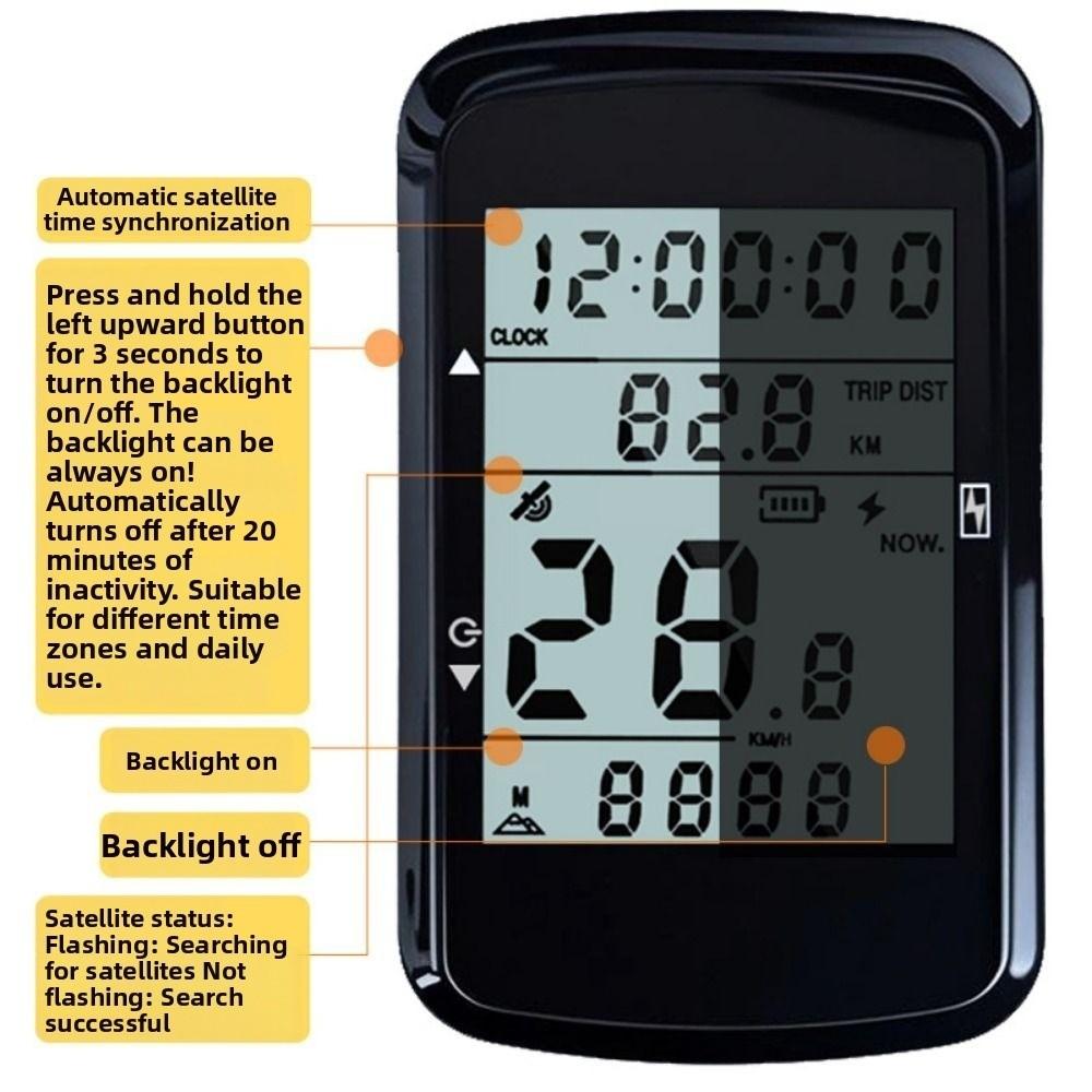 Rechargeable Bike Speedometer 2.4 Inch Screen Electronic Stopwatch Road Bike