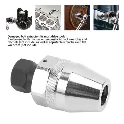 3/8inch Drive Stud Extractor Steel Alloy Universal Broken Bolt Remover for 1/4in‑1/2inch Rounded Studs Stud Remover