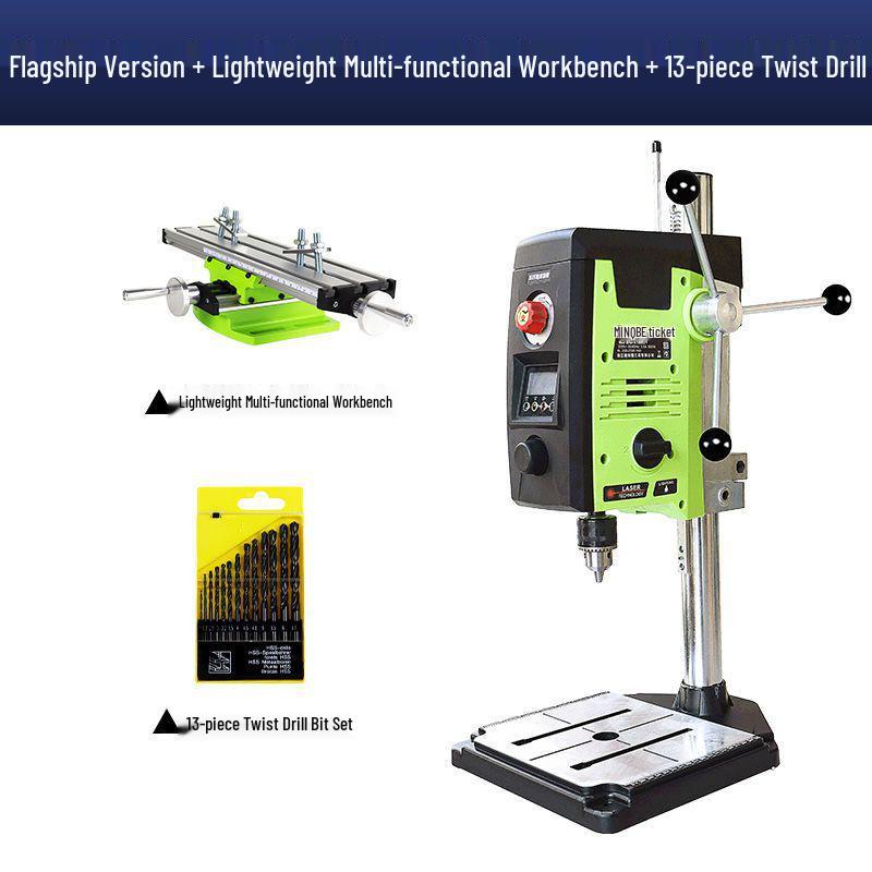 High-Precision 220V Multi-Functional Brushless Digital Bench Drill for Home Use