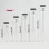 M-10Pcs Mini Clear PET Bottles with Aluminum Lid Kitchen Storage Containers for Coffee Beans Spices Small Sealed Canister Tube