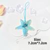 3D Ocean Theme Patches Handmade Rhinestone Beaded Patches with Hanging Rope Crystal Bag Lanyard Patch Beading Applique