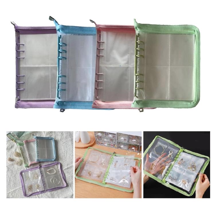 Anti-oxidation Jewelry Organizer Album Earrings Storage Booklet Transparent Necklace Bracelet Rings Holder Case Pouch