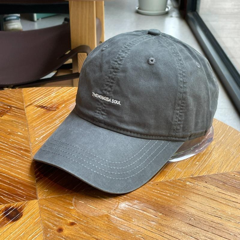 Simple and stylish embroidery small letter soft top baseball cap men's four seasons peaked cap women