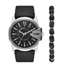 Diesel Master Chief Quartz Leather DZ1907 Black Analog Fashion Watch Men's Three-Hand