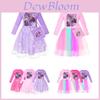 Vestido Kpop Demon Hunters para Menina com Renda Arco-Íris e Saia Plissada para Bebês