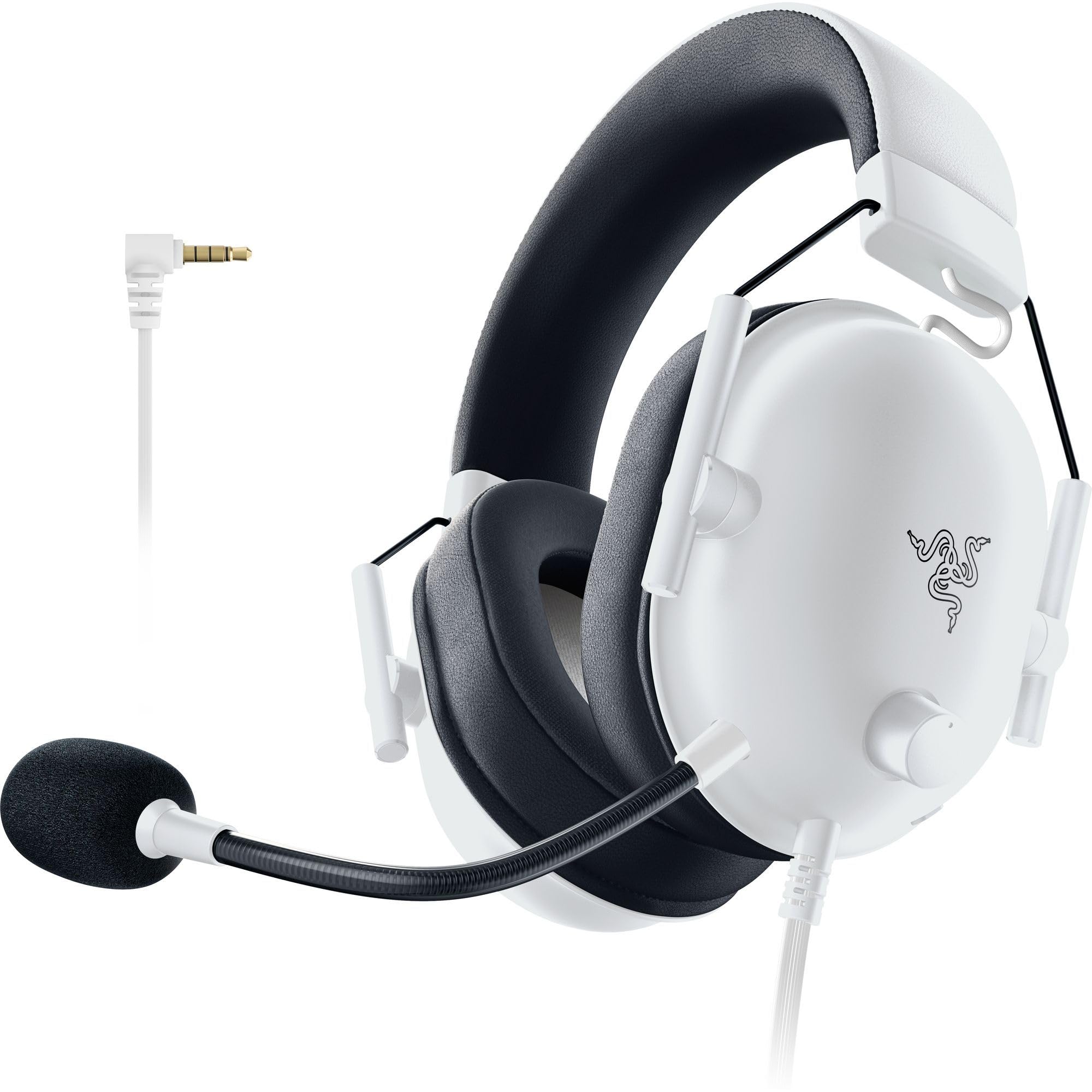 

Razer BlackShark V2 X Special White Edition Gaming Surround Patented 50mm Noise Compatible with and Japanese Distributor Headset, White, Wired, 3.5mm