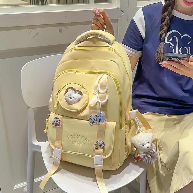 College Style Student Schoolbag Women's Large Capacity Computer Backpack Lightweight Girls Class Book Bag