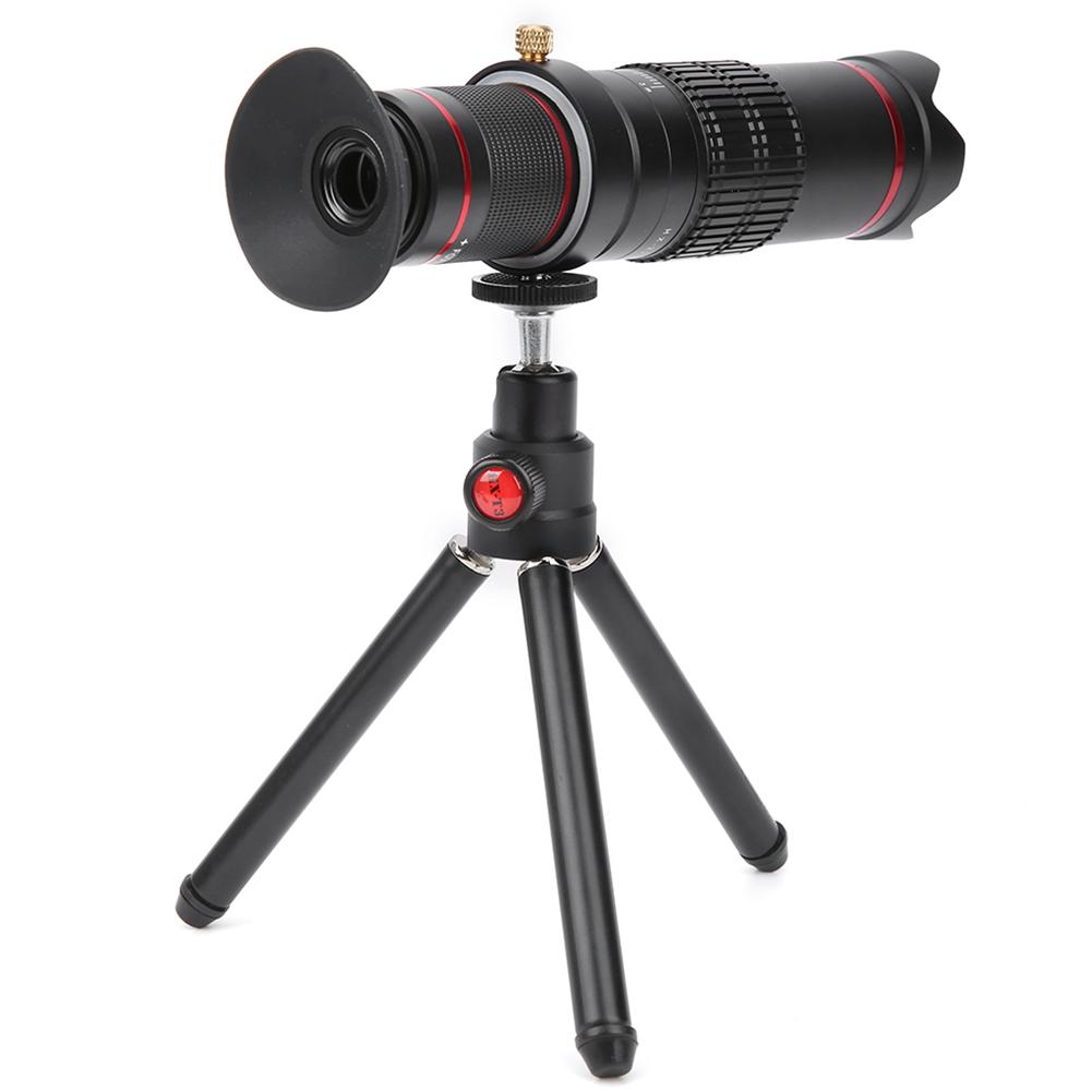 Přenosný Mini Monokulár Zoom Objektiv 22X Mikro Noční Vidění Vysoké Rozlišení Telefonní Teleskop