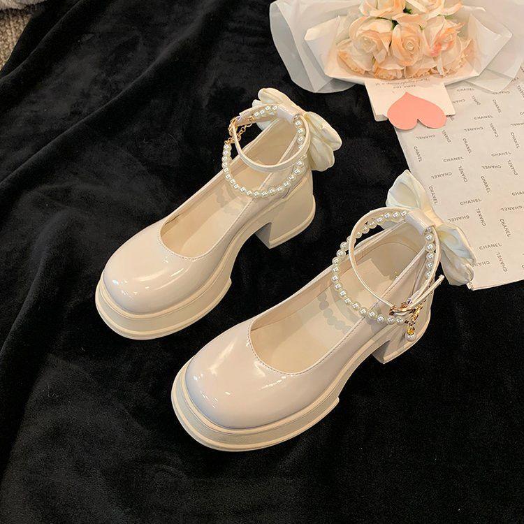 Baotou Women's 2025 Fairy Style High-Heeled Mary Jane Sandals for Summer.