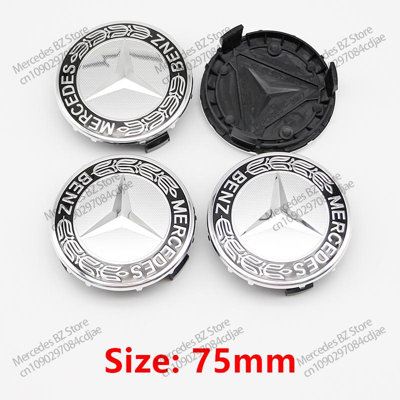 4pcs 56mm 60mm 75mm Car Wheel Center Logo Hub Cap For Mercedes Benz AMG Apple Tree W211 W205 W213 W203 C218 A207 CLA CLS E Class