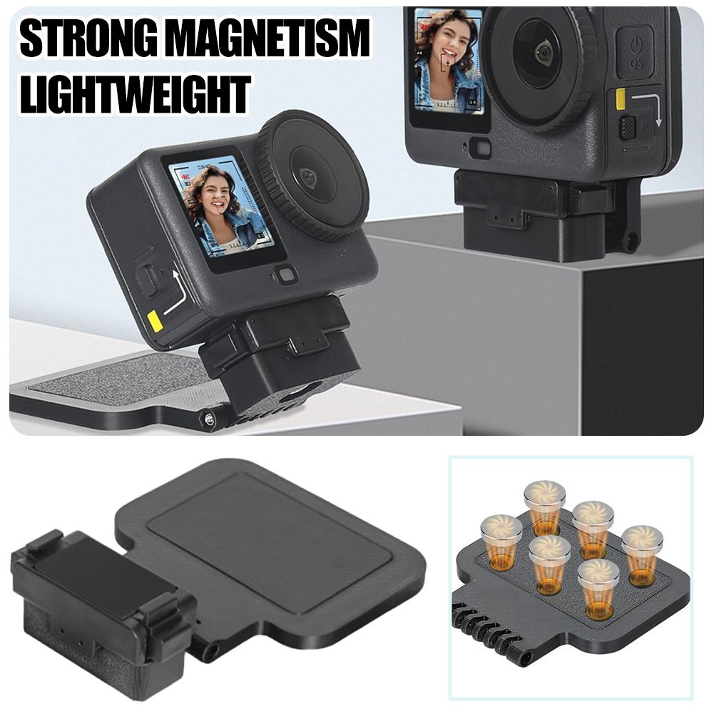 Magnetic Backplate Base Stand Bracket For DJI Action 6 Camera Accessories Multi-Angle Adjustment Quick Release Adapter Mount