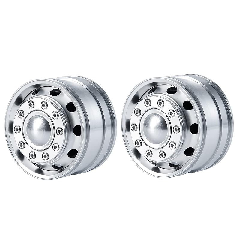 

TRZX Aluminum Front Wheel Rim Hub Upgrade Parts for 1/14 Tamiya Trailer Truck RC Car (2 штуки)