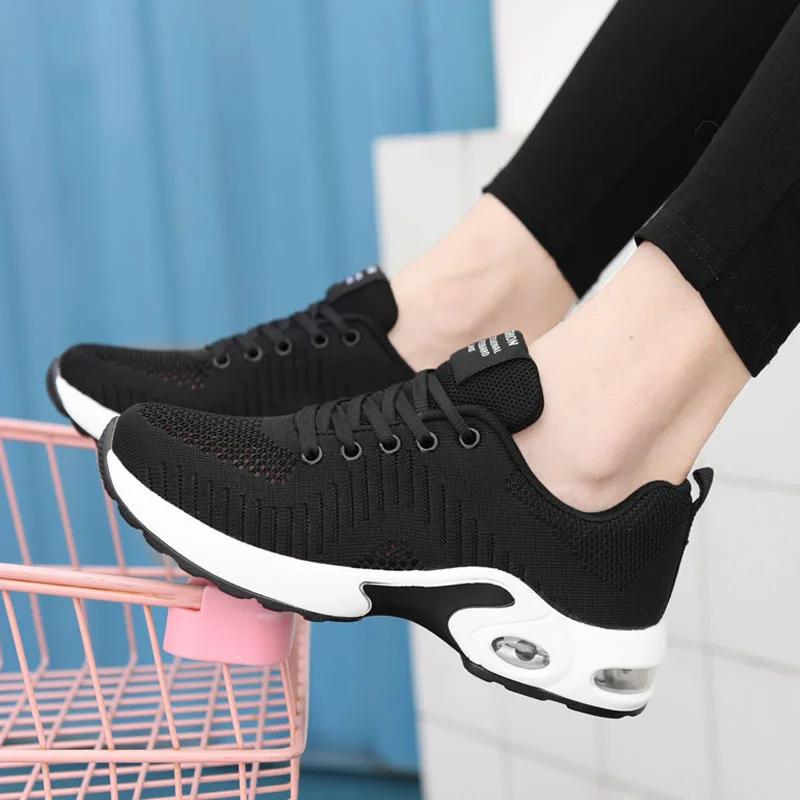 Women Summer Lightweight Sneakers Outdoor Ladies Sports Breathable Mesh Comfort Running Shoes Air Cushion Basketball Shoes
