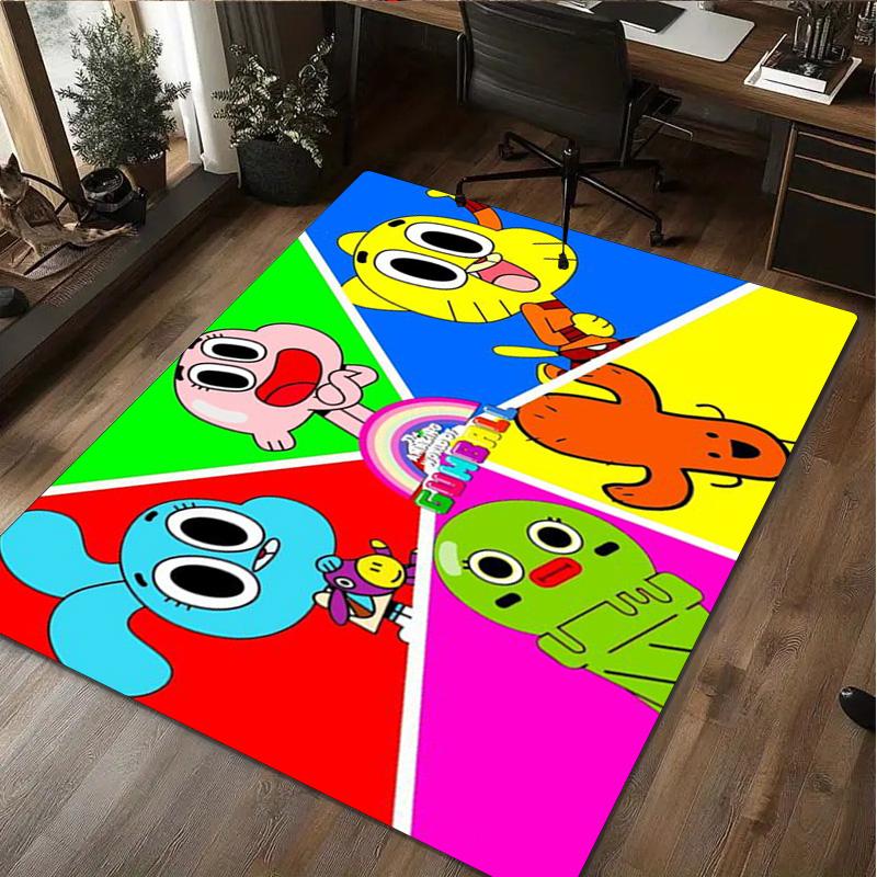 Gumball's World Adventure Carpet Office Decorative Carpet For Living Room Bedroom Door Mat Floor Rug Computer Chair Area Rug perfect holiday gift