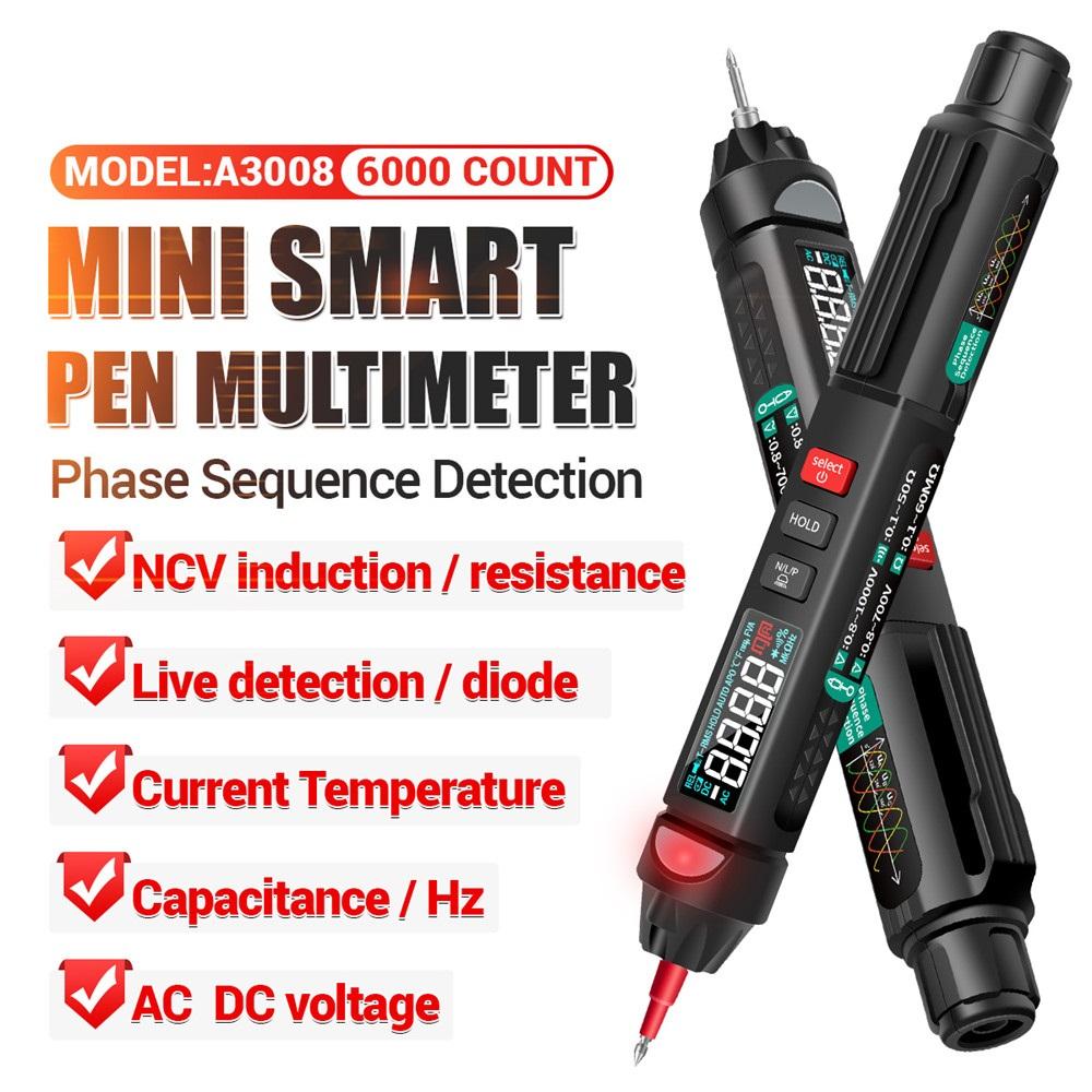 1Pack A3007 A3008 Digital  Multimeter Auto Intelligent Sensor Pen Tester