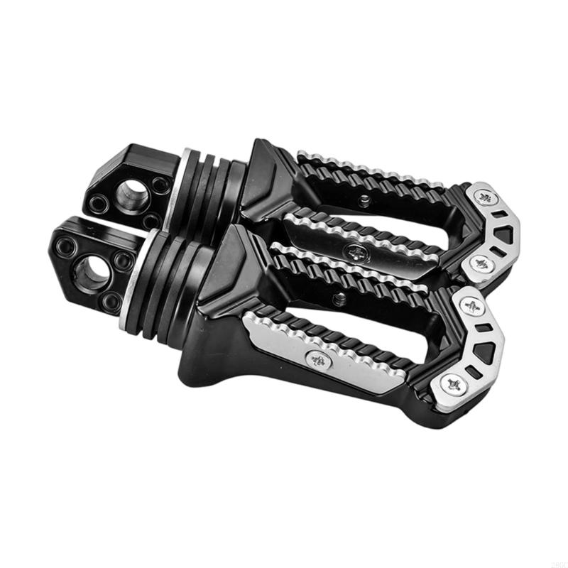 28GC Pair Ergonomic Motorcycle Passenger Foot Pegs Weather Resistant Aluminum & New Moon Footpegs for Long Lasting Use