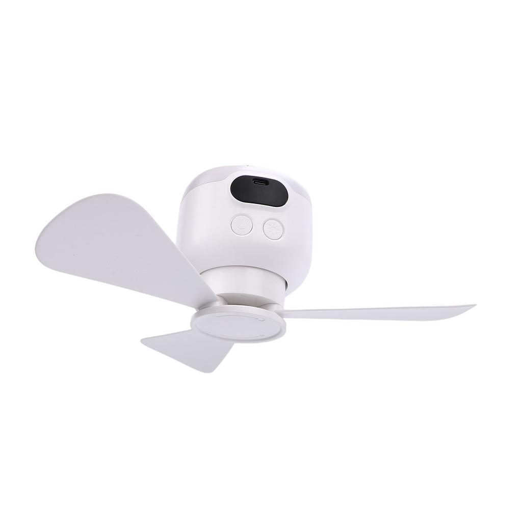 Battery Powered Ceiling Fan with Light Cordless Camping RV Tent Fan USB Rechargeable for Outdoor Home