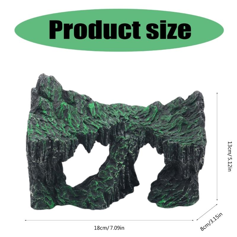 Aquariums Decorations Rockery Landscaping Resin Figurine Fishtanks Landscape Rockery Shelter Succulent Plant Ornaments