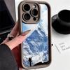 LZ25 Mountain Peak Forest Snow Silicone Phone Case for Infinix Smart 9 Hot 40i Tecno Camon20 Moto G22 G30 OnePlus Google Pixel 9 Shockproof Back Cover