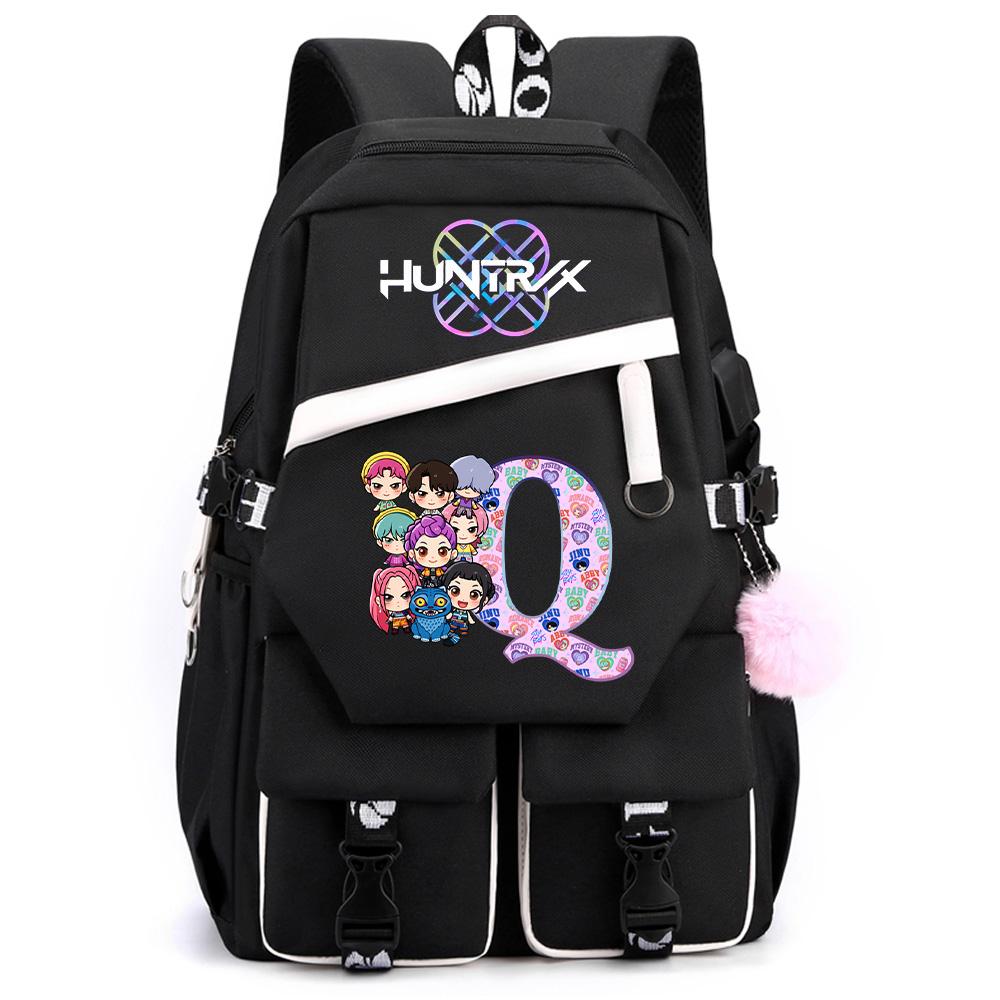 26 Liter Angielski K-pop Demon Hunters Nadrukowany Plecak o Dużej Pojemności dla Nastolatka Ucznia Dziewczyny Chłopca Torba Szkolna Torba na Książki Kobiety Wodoodporna Torba Podróżna