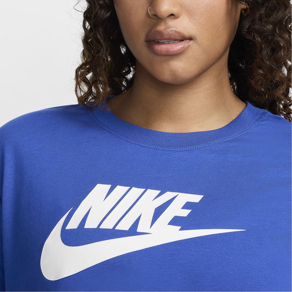 Nike Sportswear Essentials Series Short Sleeve Comfortable Letter T-Shirt Women tops Royal-Blue BV6175-481